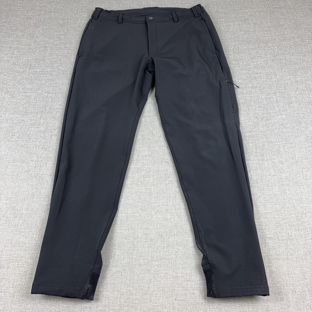 Mack Weldon Pants Mens Medium Black Jogger Stretch‎ Zip Pockets Elastic Cuff